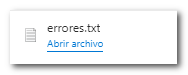 Guardar fichero errores