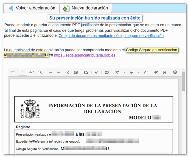 Justificante