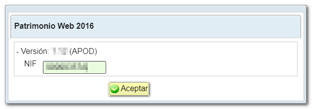 Indique el NIF titular para iniciar la cumplimentación
