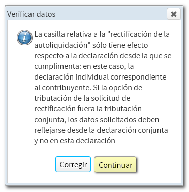 Aviso rectificación conjunta