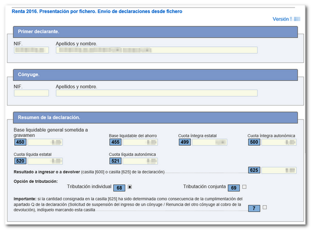 Resumen de la declaración