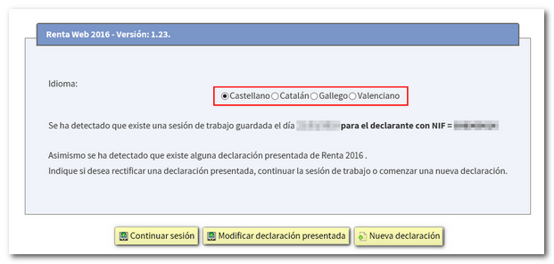 Nueva declaraci&oacute;n