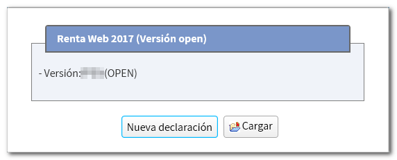 iniciar declaración o cargar datos