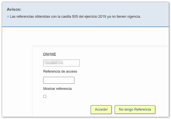 Acceso con referencia