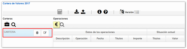 Alta operaciones
