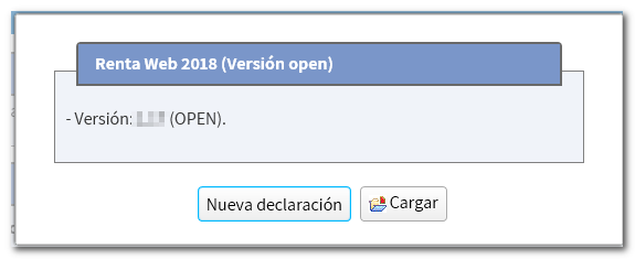 iniciar declaración o cargar datos