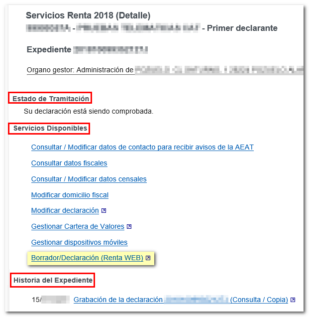 servicios personalizados de Renta 2018