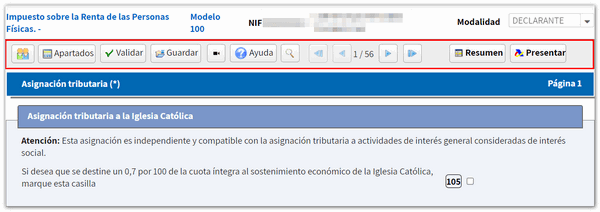 Menú renta WEB open