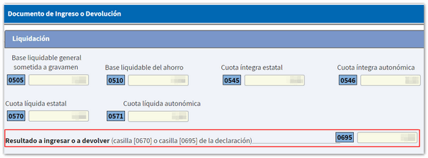 Resultado declaración renta open