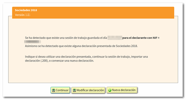 Detecta declaración presentada