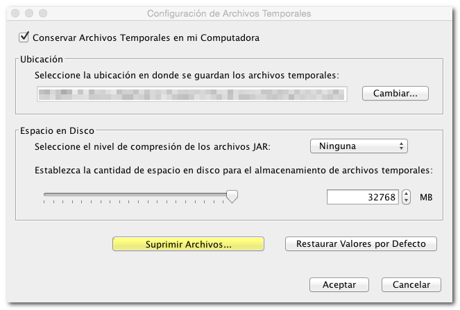 Suprimir archivos