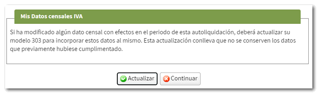 Mensaje datos censales actualizados