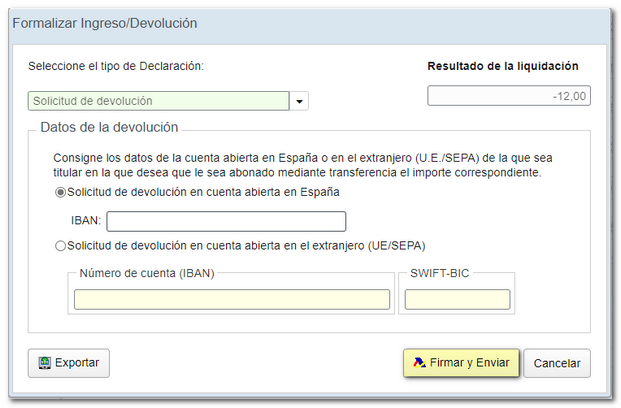 Resultado a ingresar