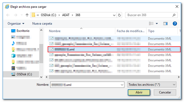 Abrir fichero