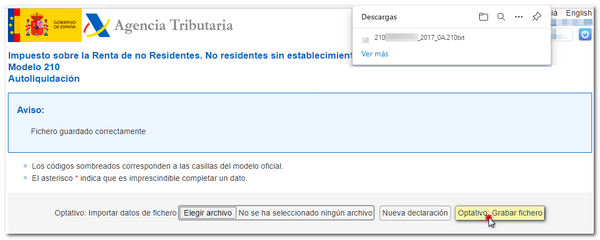 grabar fichero