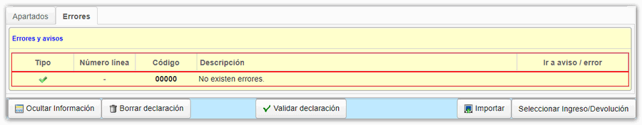 Validada sin errores