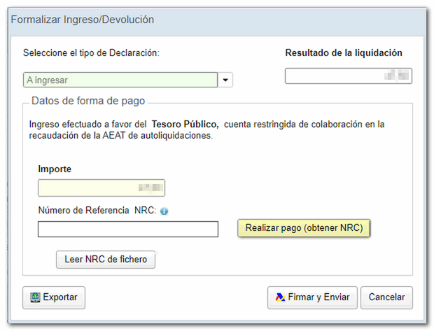 Resultado a ingresar