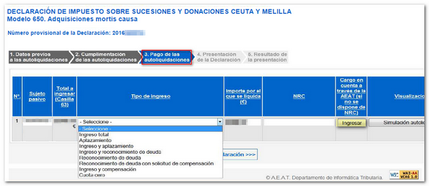 Pago de autoliquidaciones