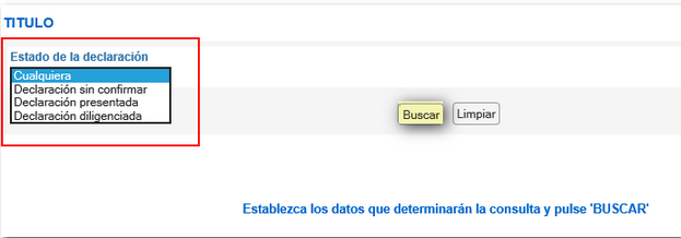 Elegir tipo de consulta