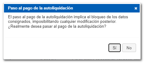 Pago de la autoliquidación