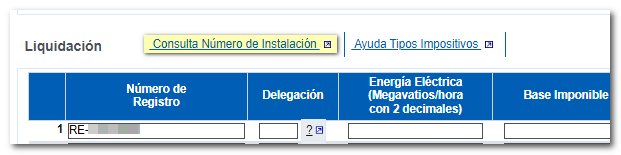 Consulta número de instalación