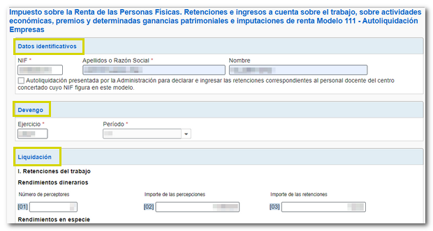 Datos de la declaración