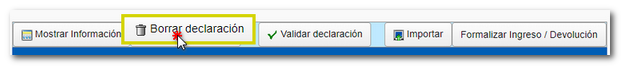Borrar declaración