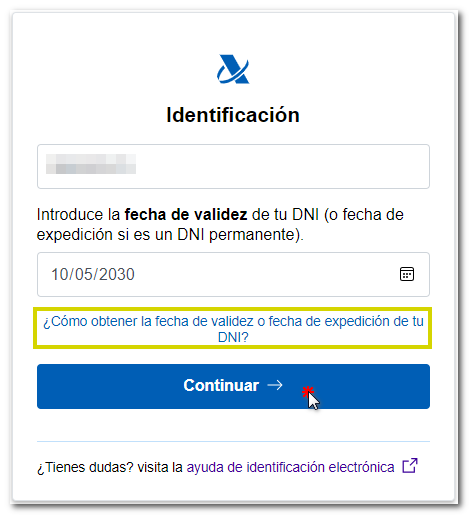 Identificación con DNI