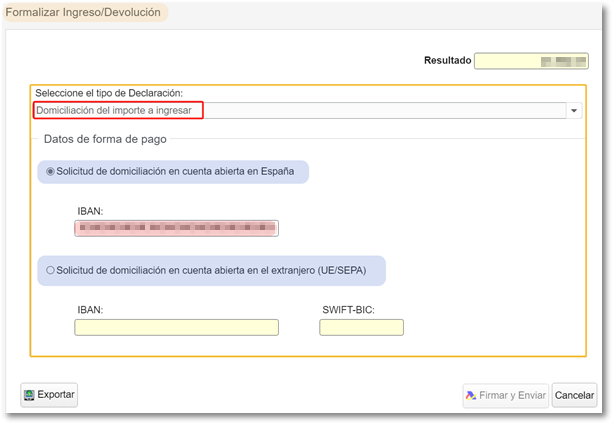 Domiciliación bancaria