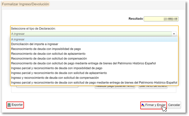 Formas de pago