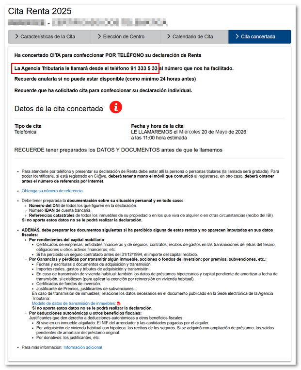 Cita concertada