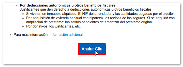 Anular cita
