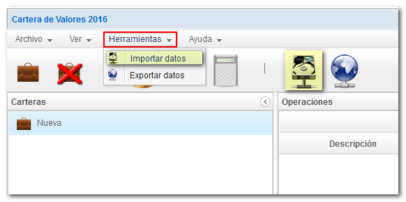 Imagen importar datos