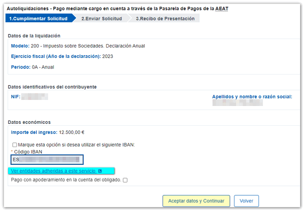 Formulario pago