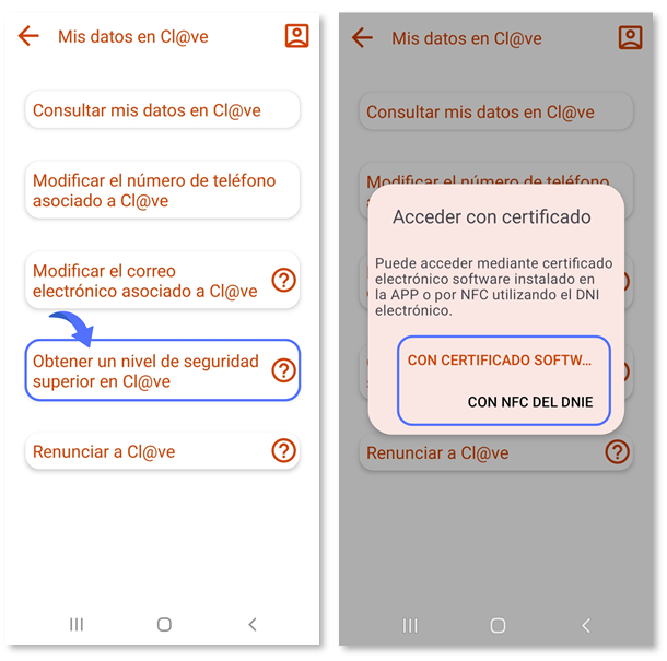 APP subir nivel registro