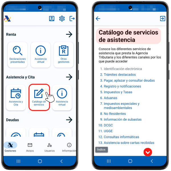 Cat&aacute;logo de Servicios