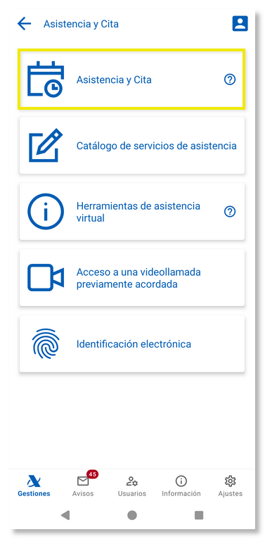 Cita previa General o para Renta