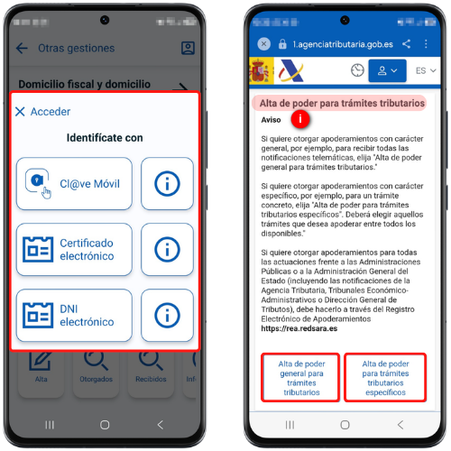 Identificación y Aviso