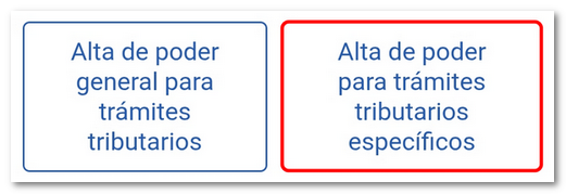Alta de poder para trámites específicos