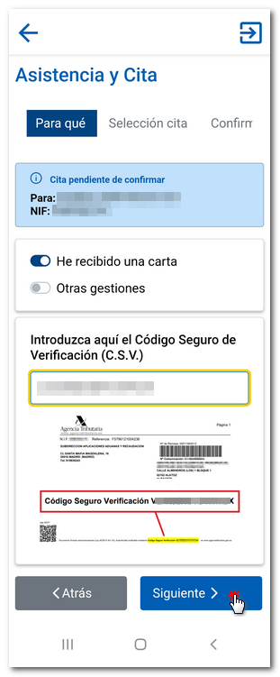 He recibido una carta