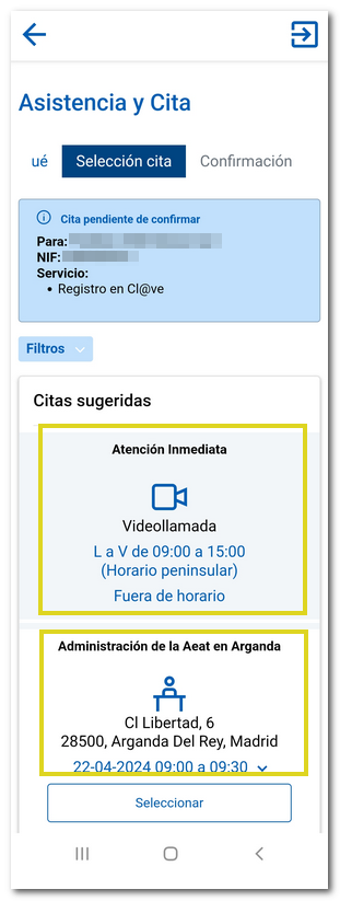 Servicio de videollamada