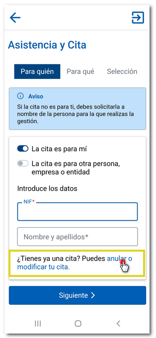 Anular o modificar