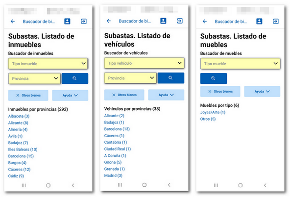 Buscador de inmuebles en subastas