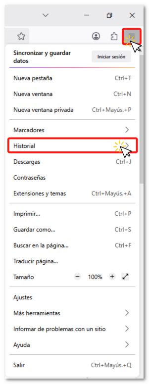 Tres barras horizontales, Historial