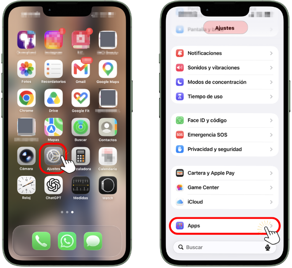 Ajustes y Apps
