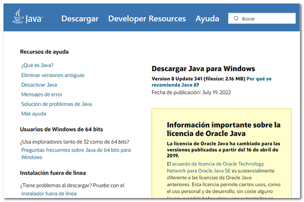 Solucionar problemas de Java