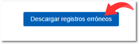 Descargar registros erróneos, guardar