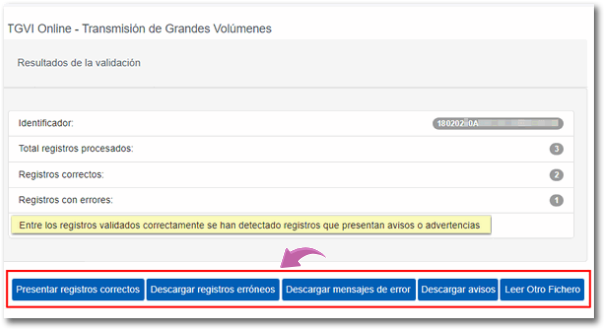 Avisos en la presentación
