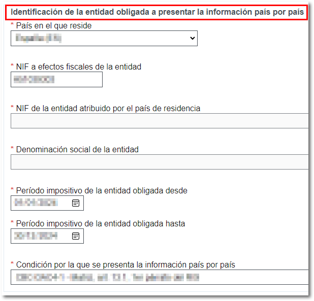 Identificación de la entidad obligada a presentar la información