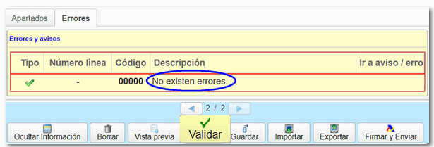 No existen errores